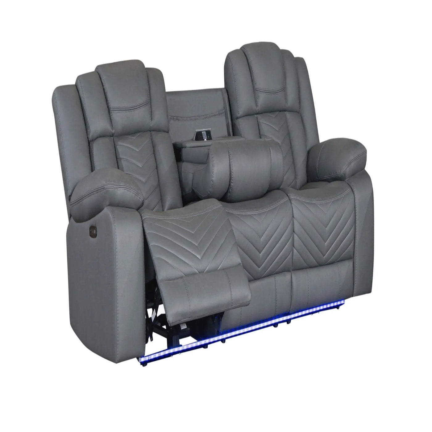 Raize - Power Living Room Set With Storage Console And Cup Holders by HouseOfZazla
