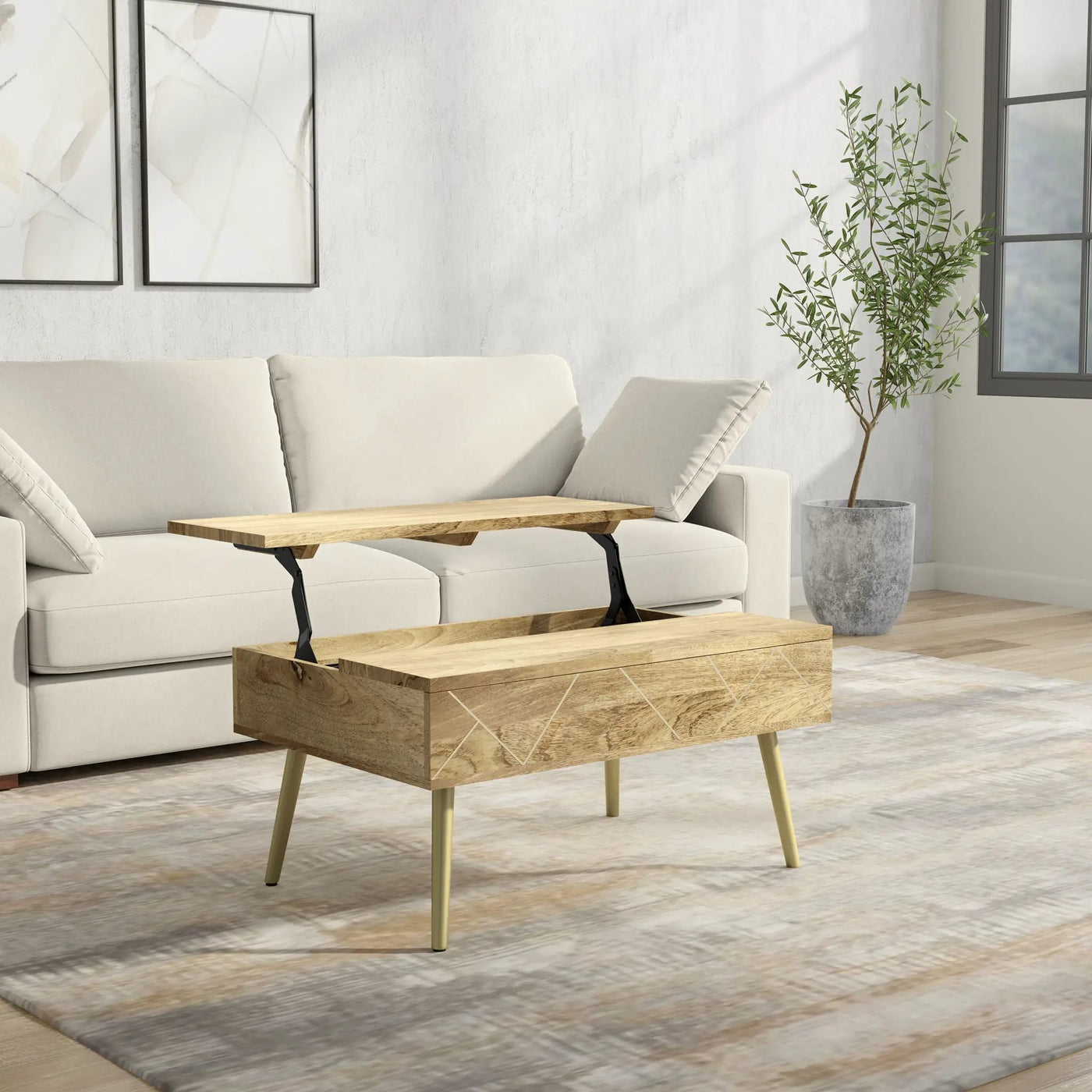 Jager - Lift Top Coffee Table Handcrafted by HouseOfZazla
