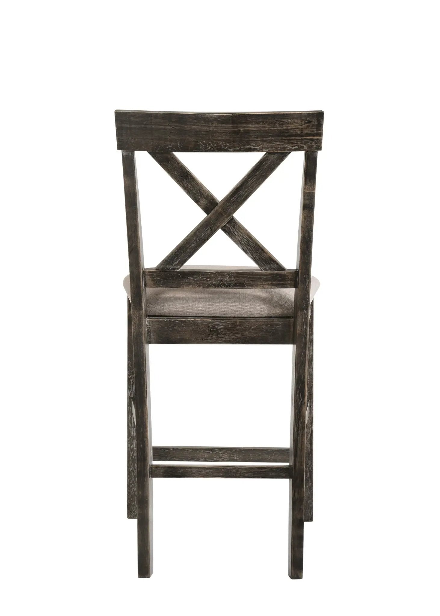 Martha II Weathered Counter Height Chair Set of 2 - Gray / Tan by HouseOfZazla