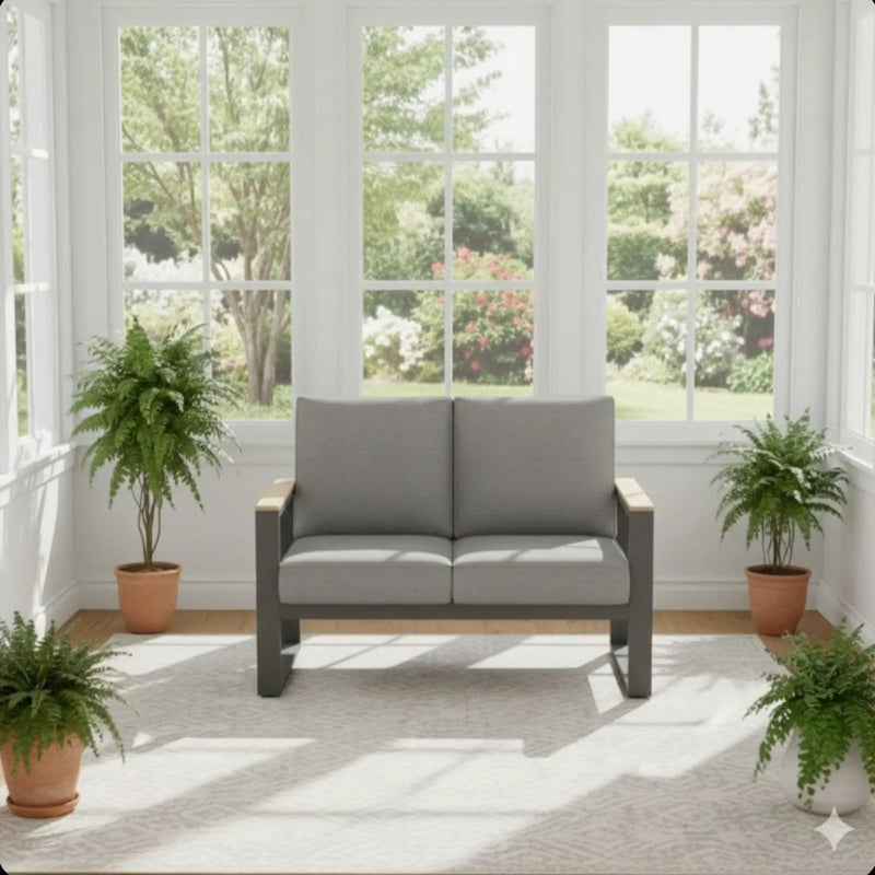 All-Weather Loveseat Sofa With Thick Cushions