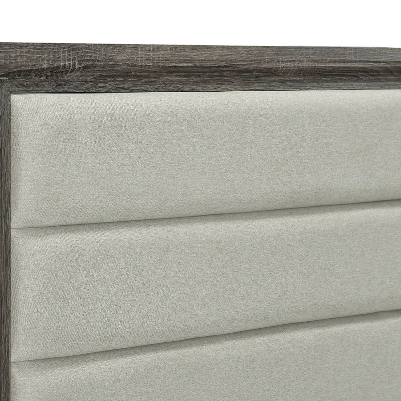 Funston - 4 Piece Queen Bedroom Set With Upholstered Headboard - Oak
