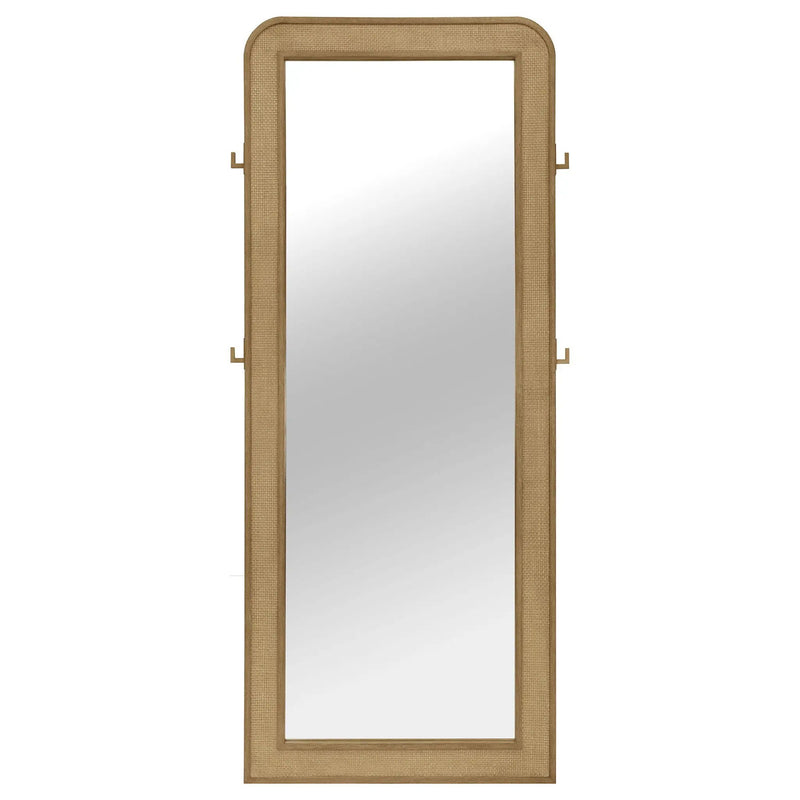 Arini Cane Weave Full Length Standing Floor Mirror Sand Wash by Unique Piece Furniture