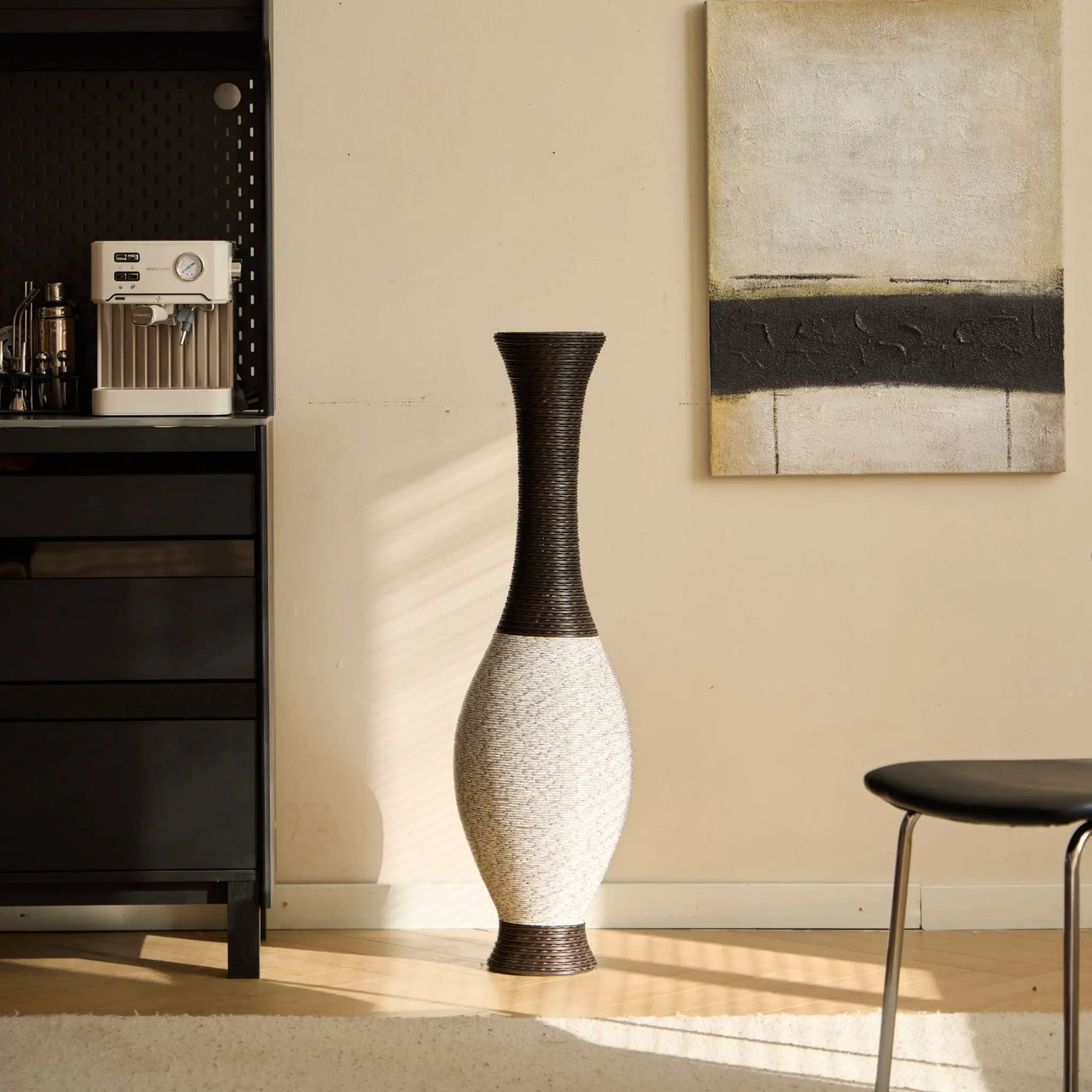 Tall Designer Floor Vase With Elegant 2 Tone by HouseOfZazla