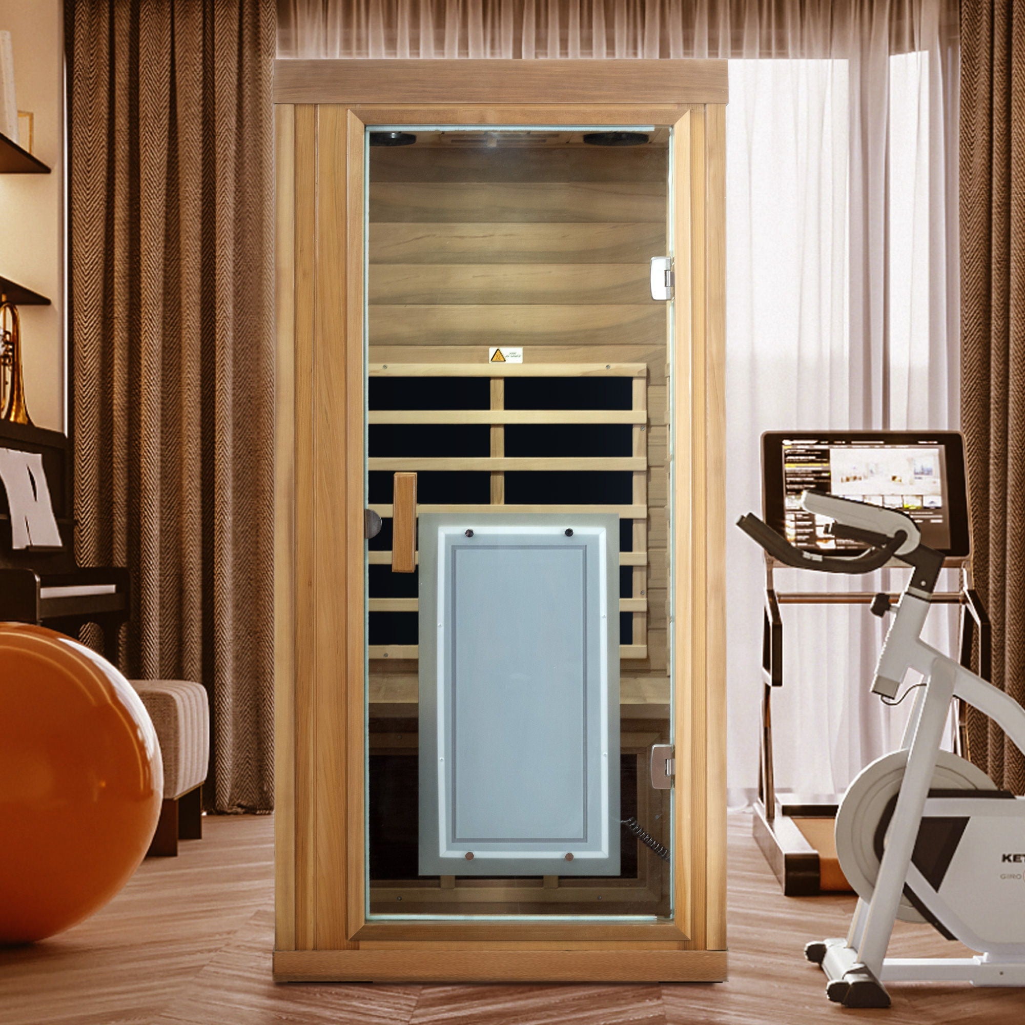 One Person Far Infrared Standard Indoor Sauna Room by HouseOfZazla