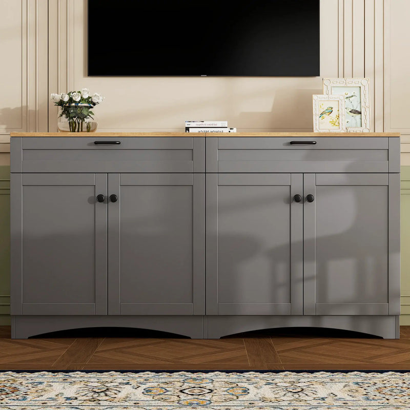 On-Trend Farmhouse TV Stand with 2 Drawers for TVs Up to 70" by HouseOfZazla