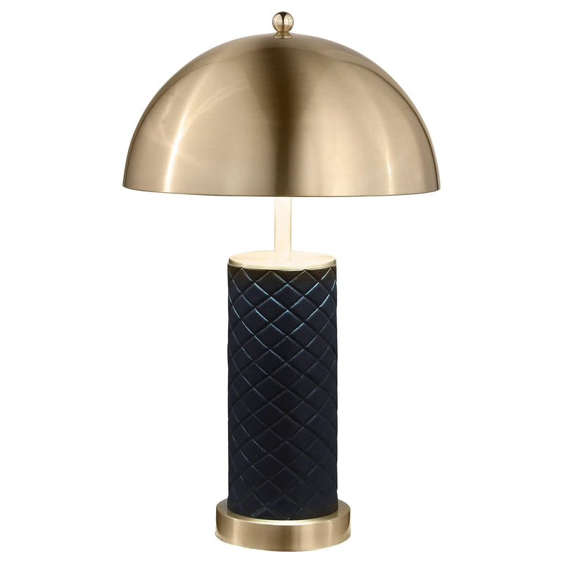 Mantova - Dome Quilted Lamp (Set of 2) - Black by HouseOfZazla