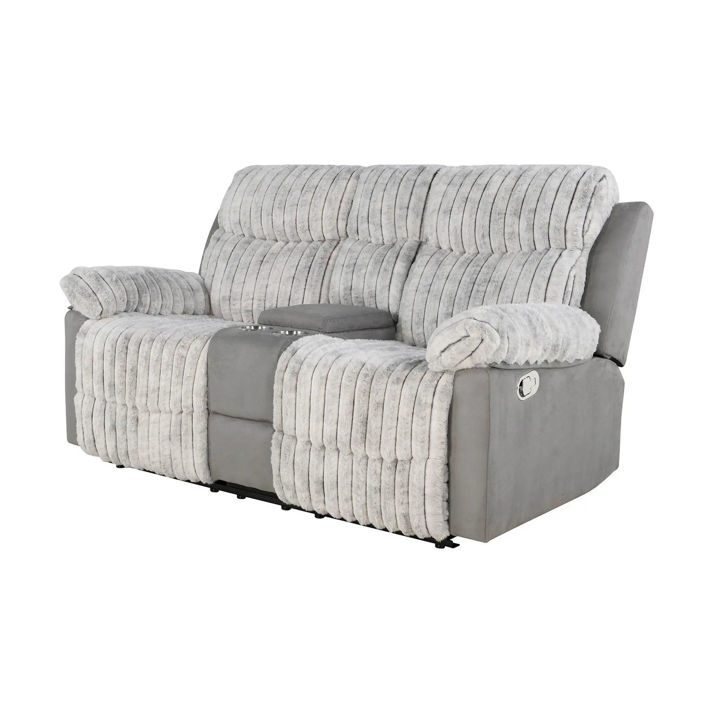Bruni - Console Reclining Loveseat With Manual Recline by HouseOfZazla