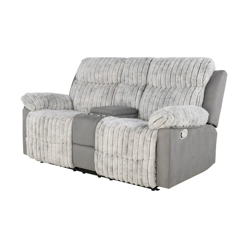 Bruni - Console Reclining Loveseat With Manual Recline by HouseOfZazla