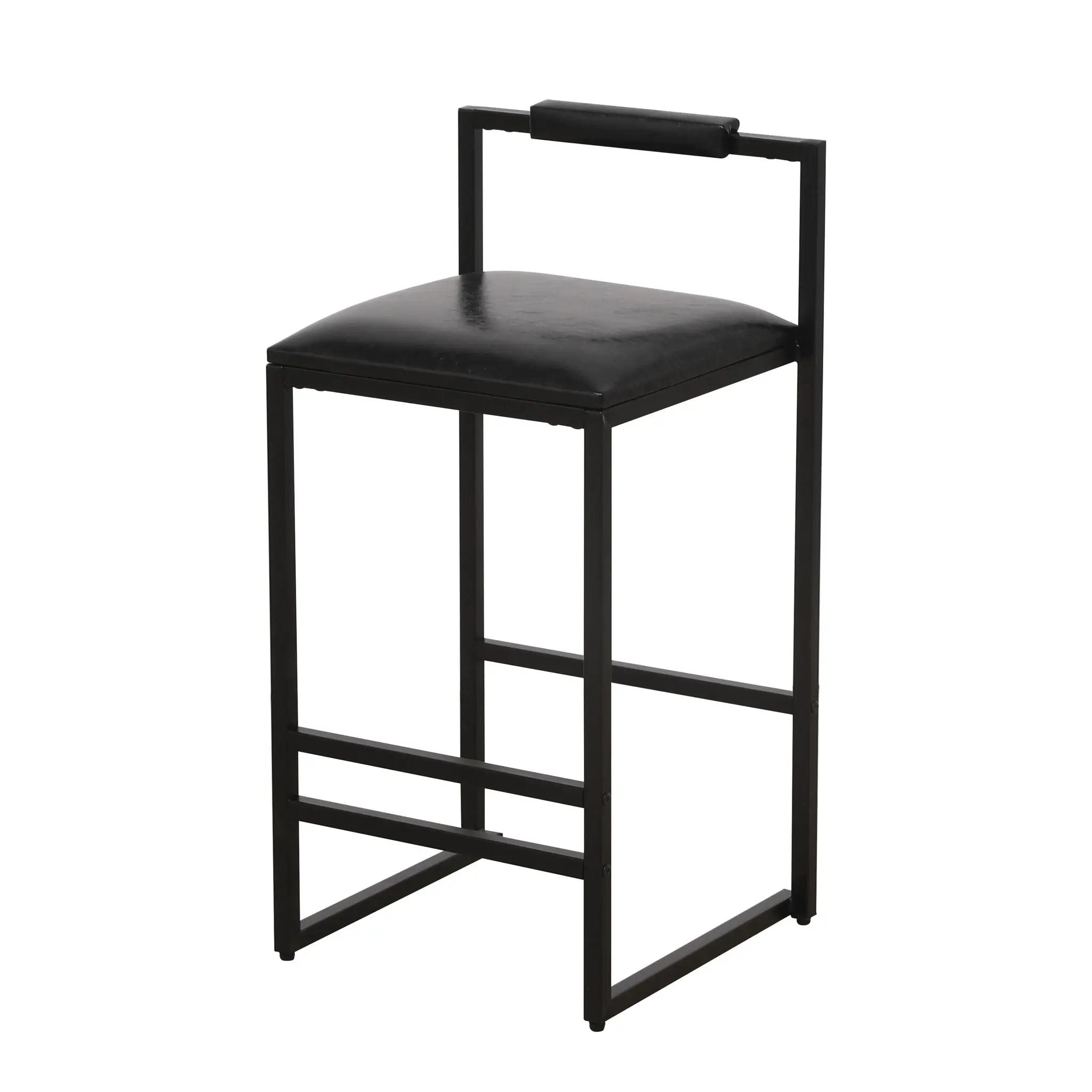 Elegant Bar Stool Set With Backrest And Footrest, Counter Height (Set of 2) by Unique Piece Furniture
