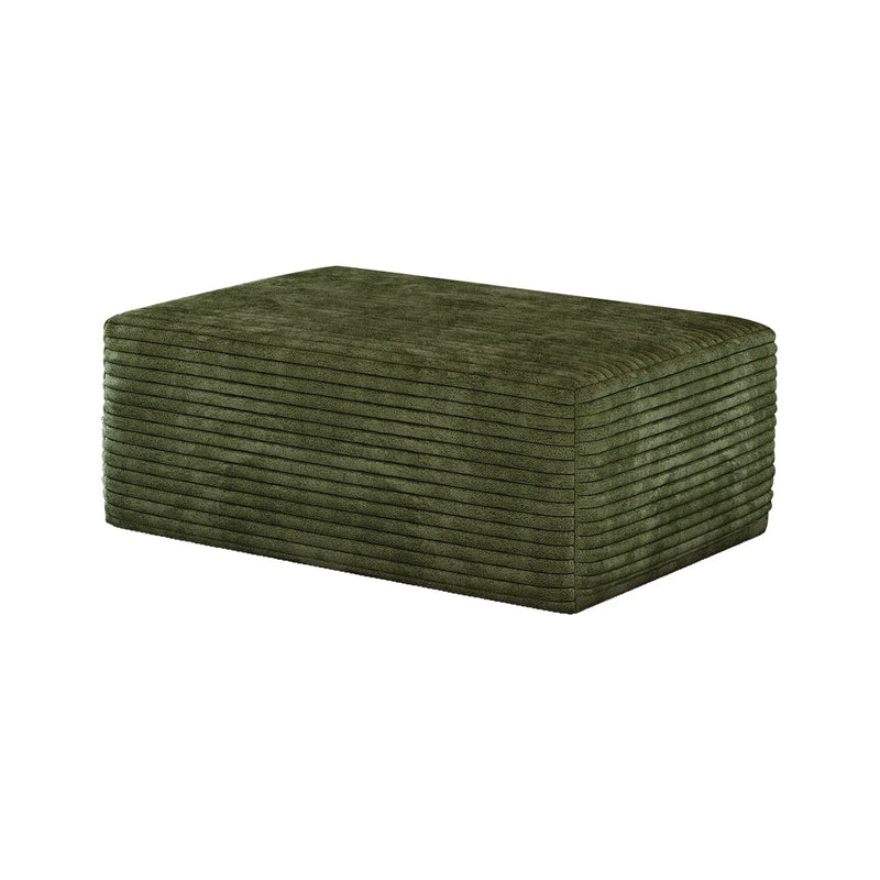 Green Plush Corduroy Sofa Ottoman by HouseOfZazla
