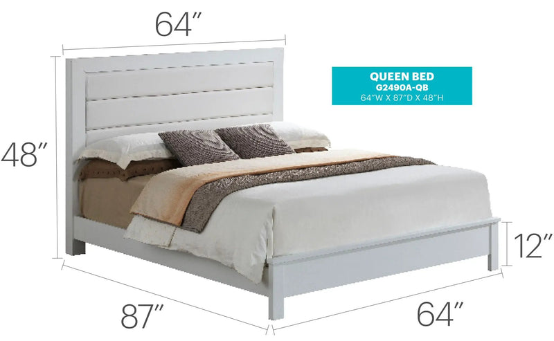Transitional Modern Design Bed by Unique Piece Furniture