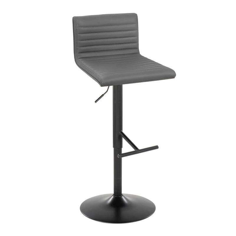 Mason - Contemporary Adjustable Barstool With Swivel With Straight T Footrest (Set of 2) by Unique Piece Furniture