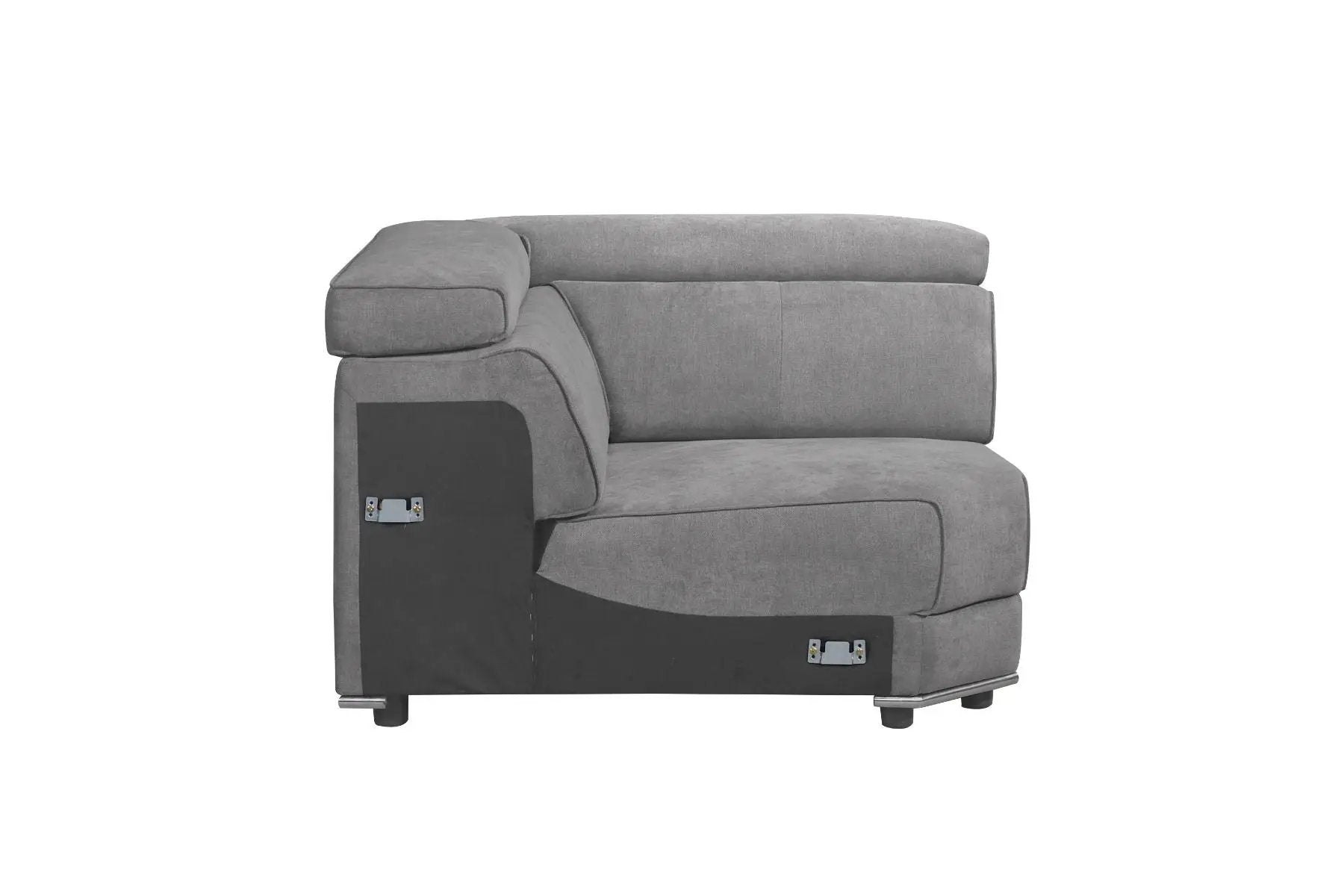 Alwin - Modular Wedge - Dark Gray Fabric by Unique Piece Furniture