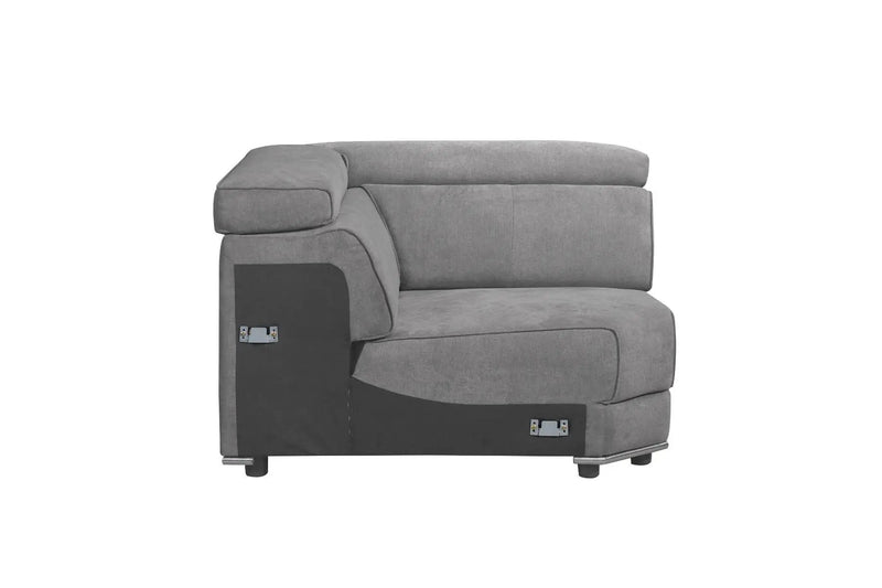 Alwin - Modular Wedge - Dark Gray Fabric by Unique Piece Furniture