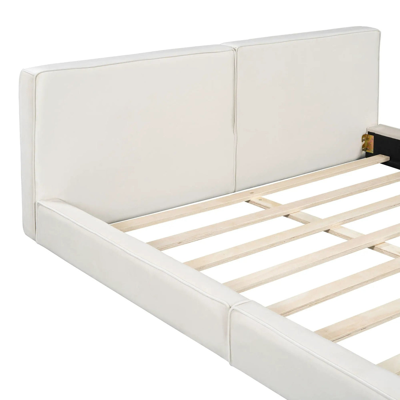 Upholstered Platform Bed, Grounded Bed With Solid Frame by Unique Piece Furniture