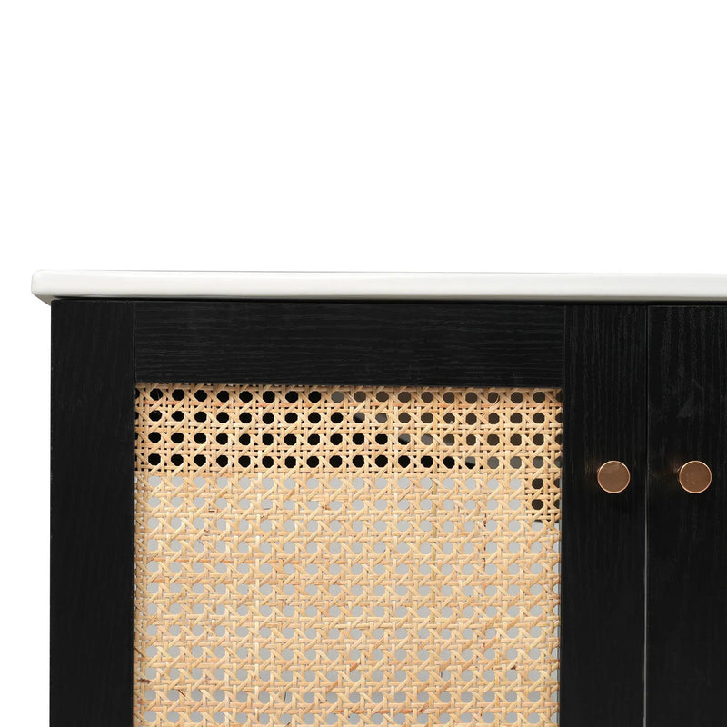 Bathroom Vanity With Soft Closing Mechanism - Black