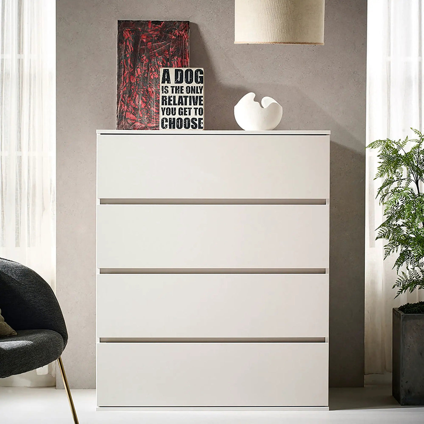 Liv - 4 Drawer Contemporary Wood Chest by HouseOfZazla