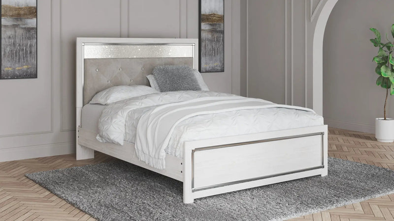 Altyra - Queen Panel Bed With Roll Slats - White by Unique Piece Furniture