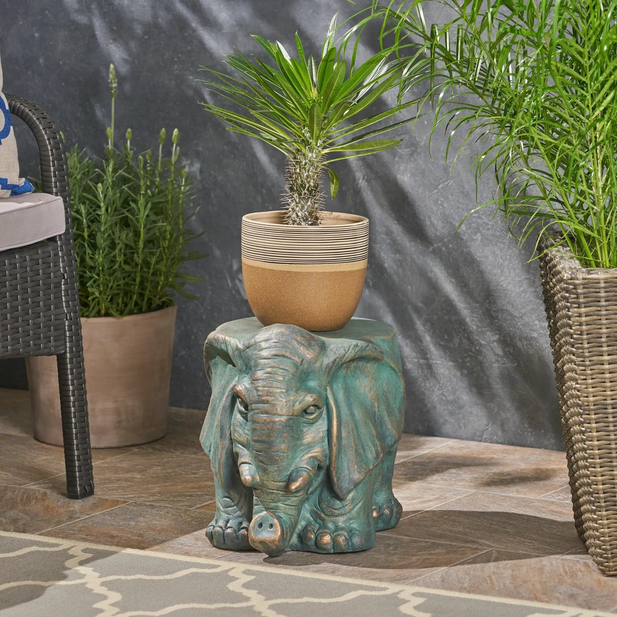 Elephant Garden Stool by HouseOfZazla