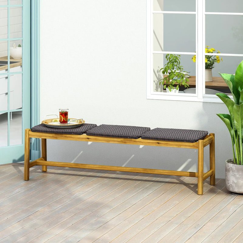 Cambria Rustic 3 Seater Bench - Teak by HouseOfZazla