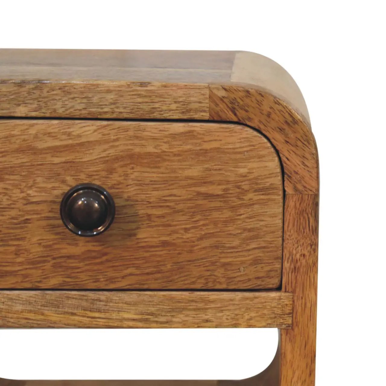 Mini California Curved Nightstand Wth Lower Slot by Unique Piece Furniture