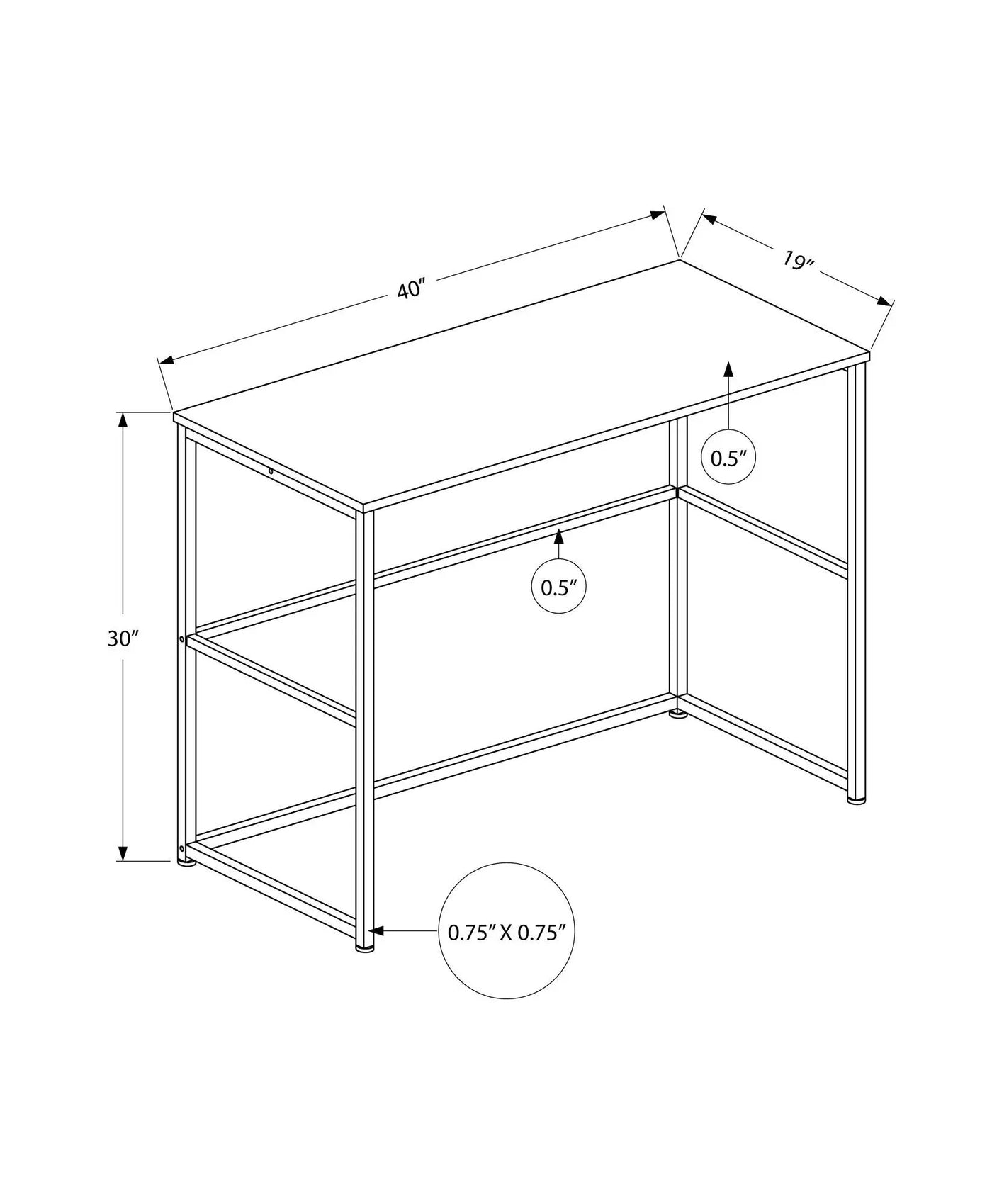 Computer Desk, Home Office, Laptop, Left Right Set-Up, Storage Drawers, Work, Contemporary, Modern by Unique Piece Furniture
