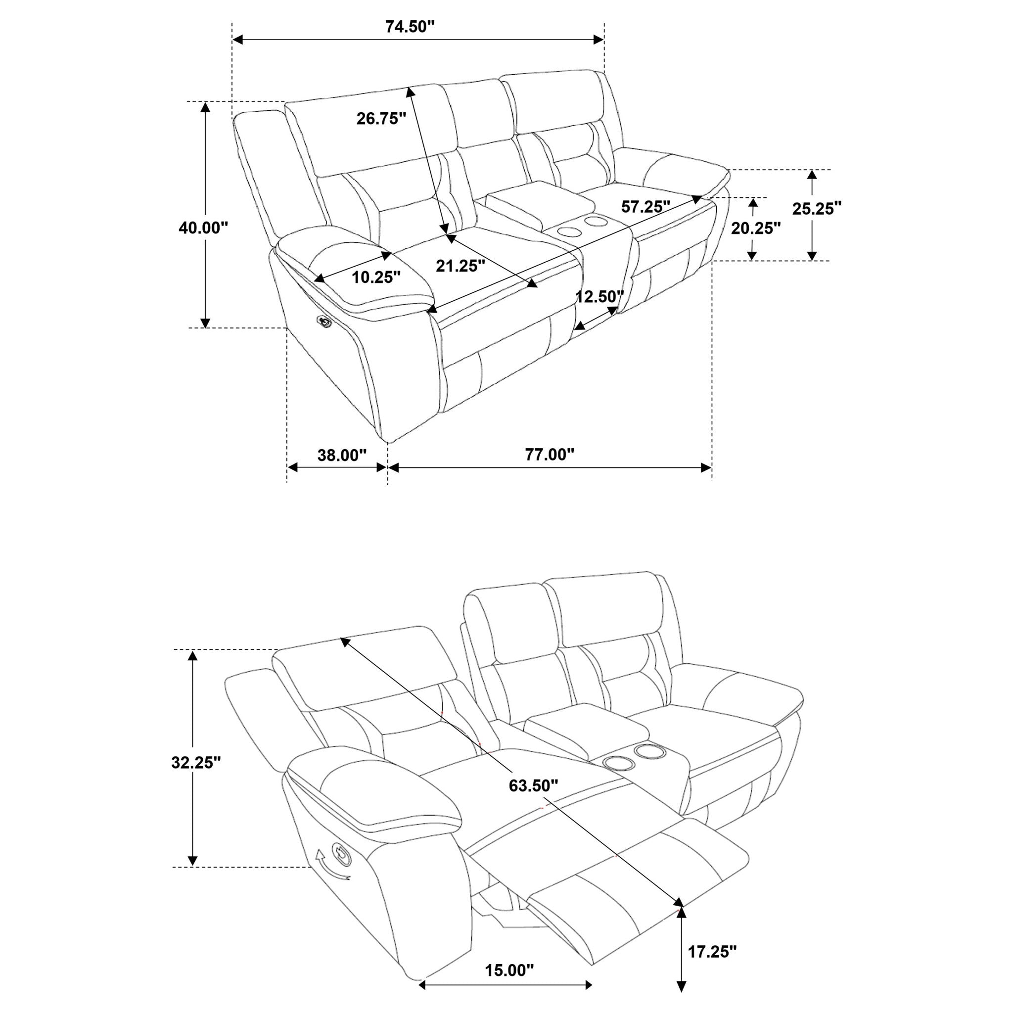 Brazelton - Pillow Top Arm Motion Living Room Set by HouseOfZazla