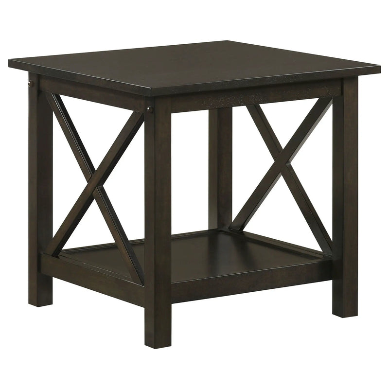 Rachelle 3-piece Rectangular Coffee Table Set Deep Merlot by Unique Piece Furniture