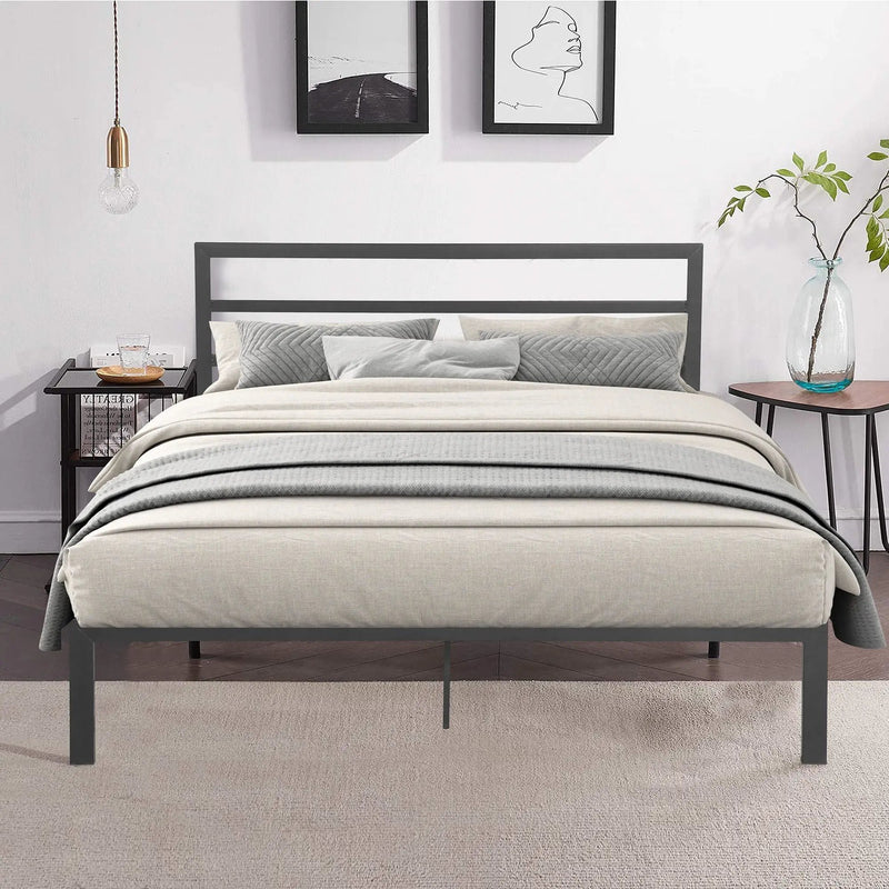 Metal Bed Frame With Headboard by HouseOfZazla