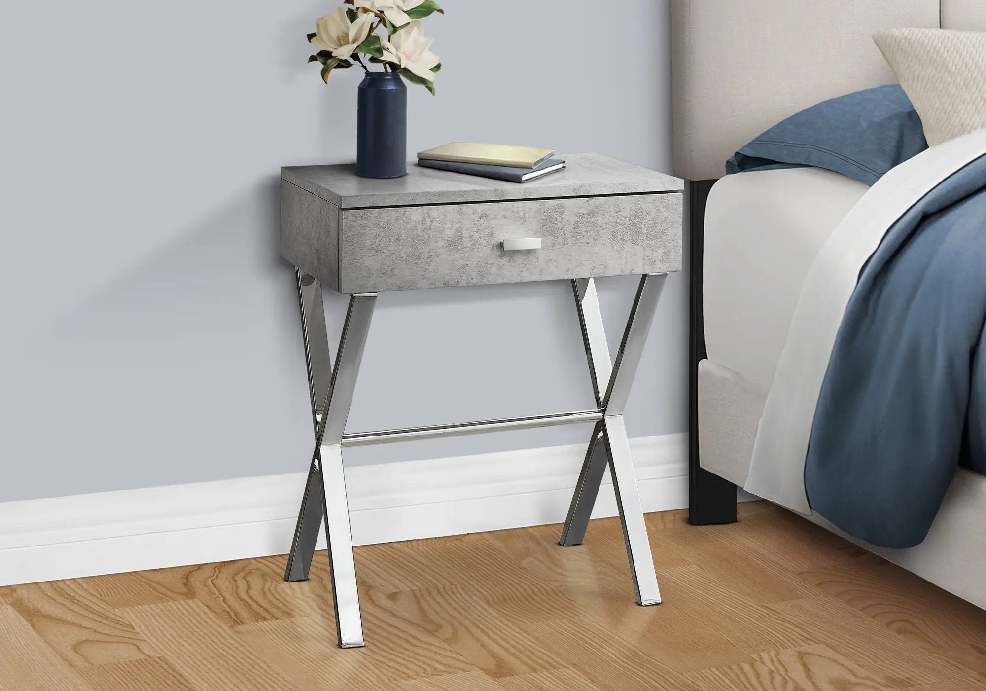 Accent Side X Table, Storage Drawer, Contemporary & Modern by Unique Piece Furniture