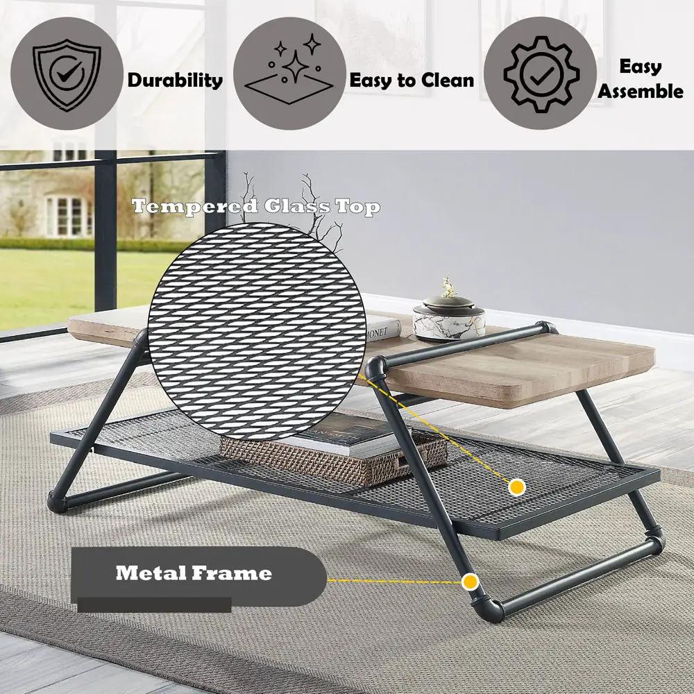 Brantley - Coffee Table - Oak & Sandy Gray by Unique Piece Furniture