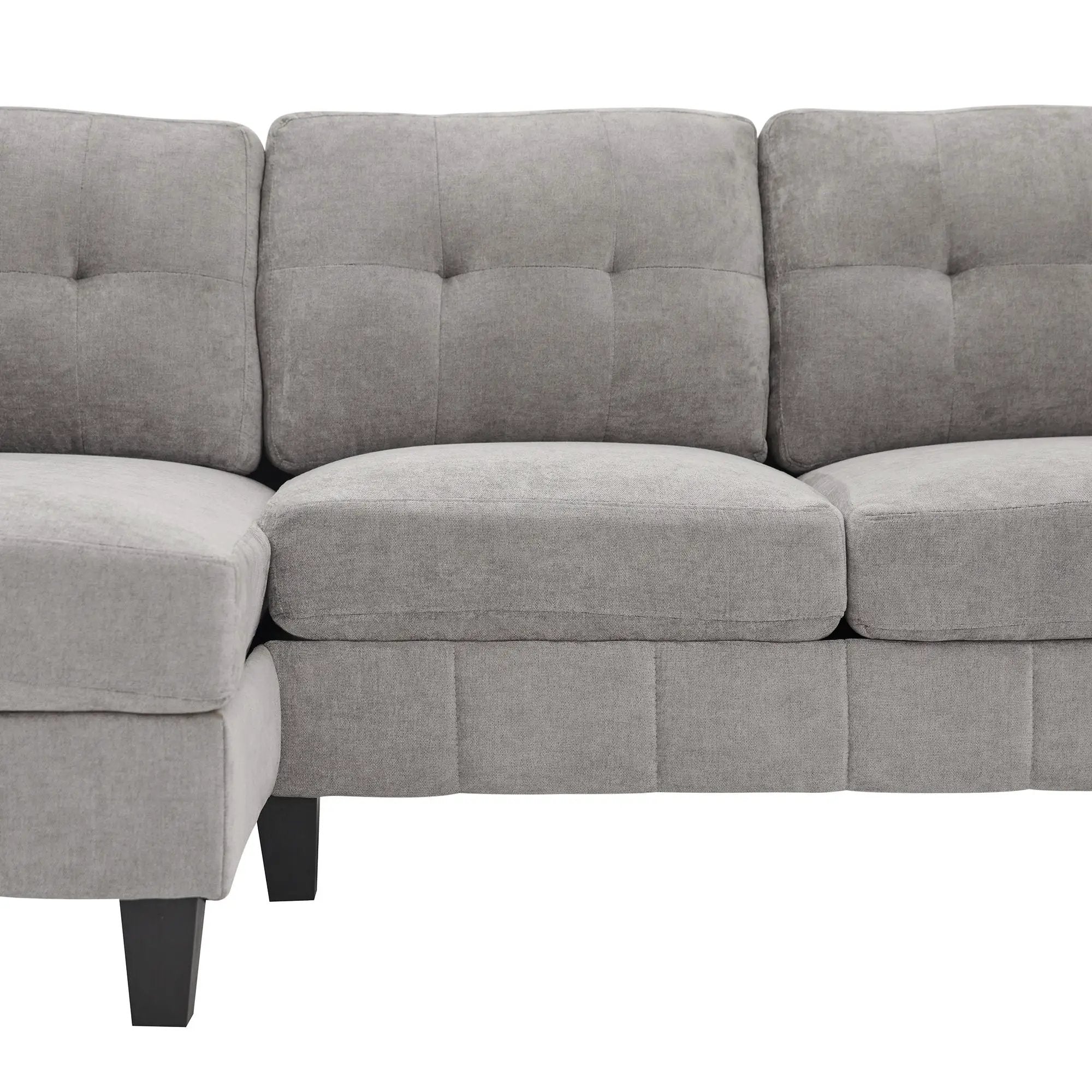 U-Shaped Sectional Sofa 103.5" Fabric Couch With Dual Chaise Lounges, Storage Pockets, Armrest Pillows by HouseOfZazla