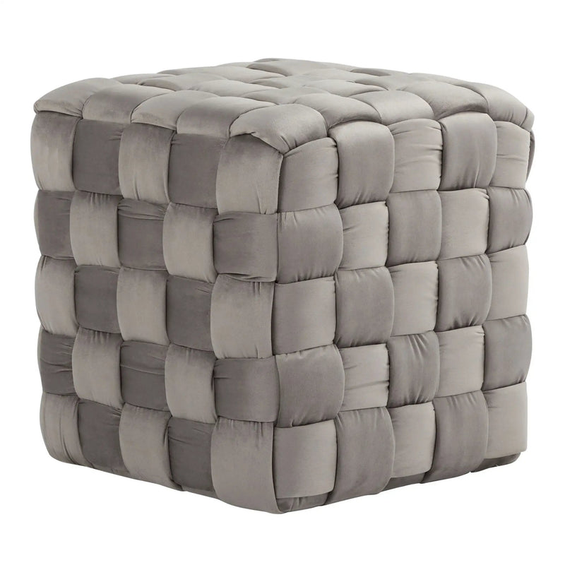 Square Braided Ottoman - by HouseOfZazla