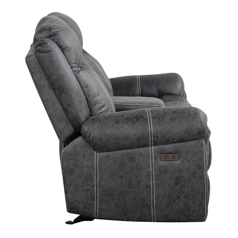 Zubaida - Loveseat w/USB Dock & Console (Glider & Motion) by Unique Piece Furniture