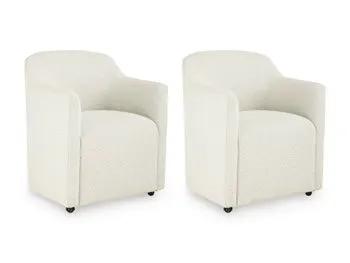 Radkin - Dining Upholstered Arm Chair (Set of 2) - Off White
