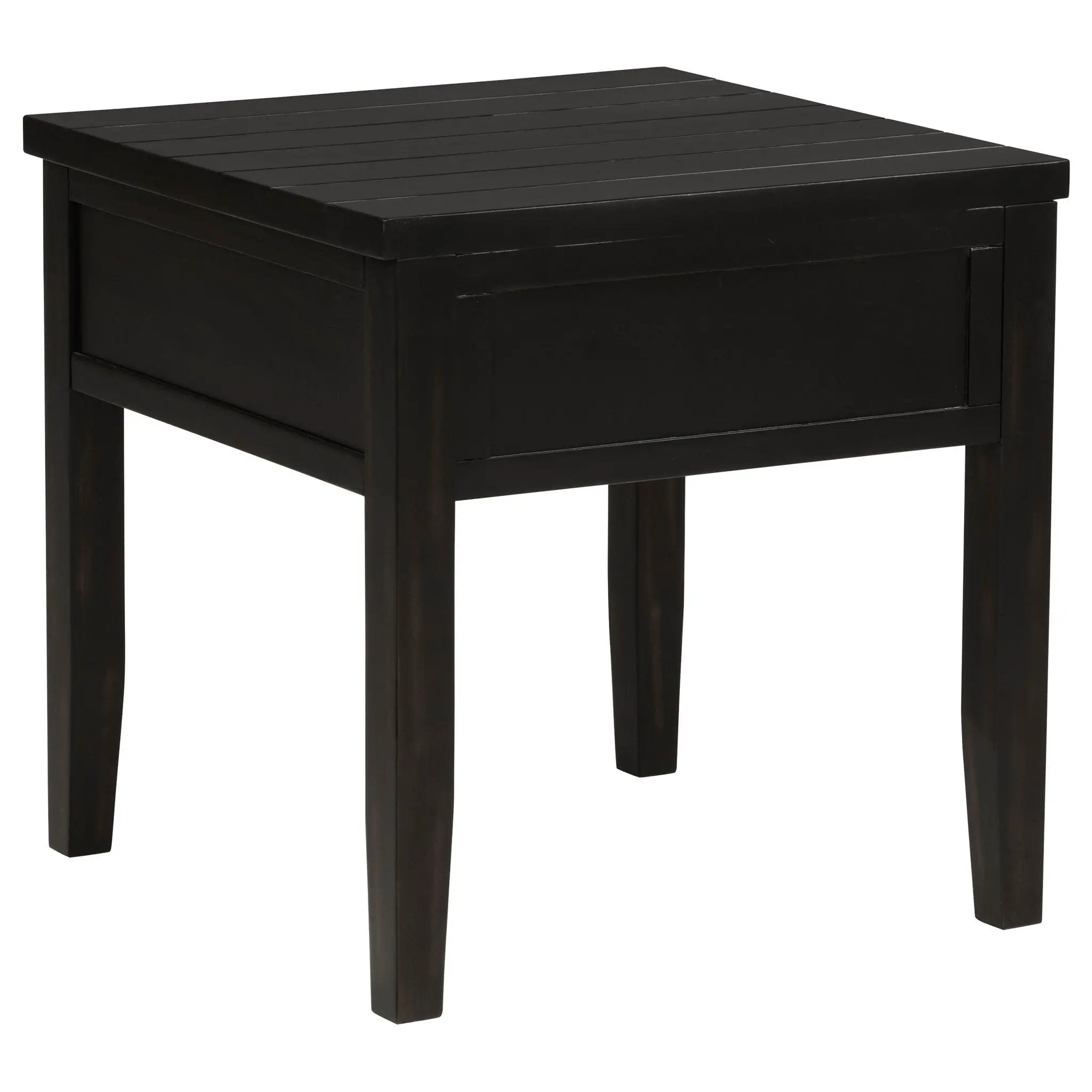 Concord 1-drawer Square End Table Distressed Java by Unique Piece Furniture