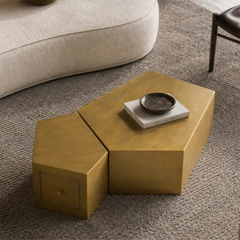 Modern Geometric Coffee Table Set of 2 by HouseOfZazla