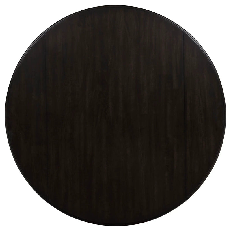Catley 5-piece Round Drop Leaf Dining Table Set Dark Coffee by Unique Piece Furniture