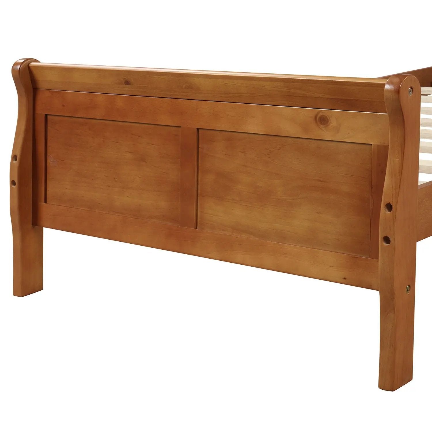 Platform Bed Frame Mattress Foundation Sleigh Bed With Headboard / Footboard / Wood Slat Suppor by HouseOfZazla
