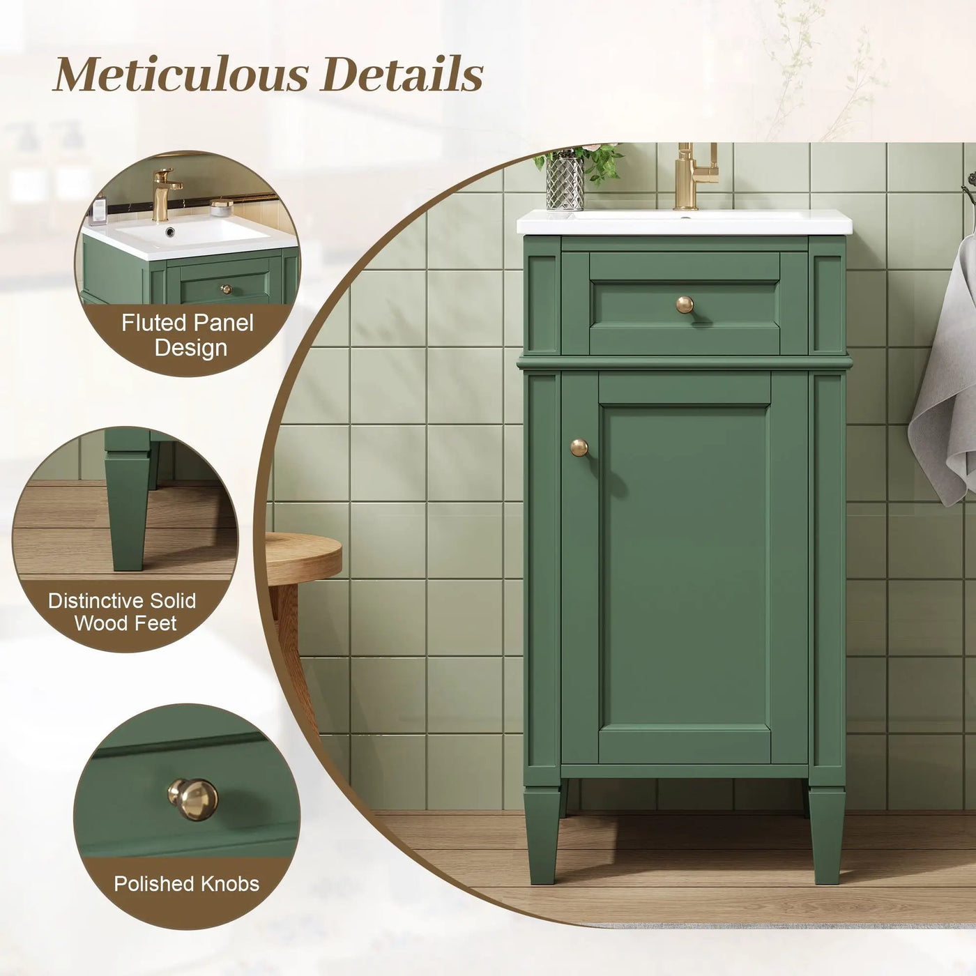 French Style Bathroom Vanity With Sink by Unique Piece Furniture