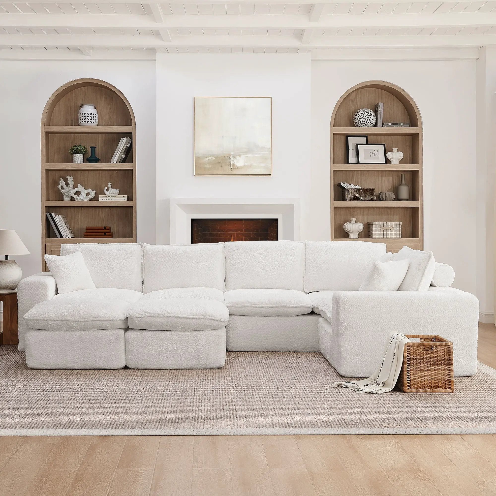 Sectional Sofa With Moveable Ottoman by Unique Piece Furniture