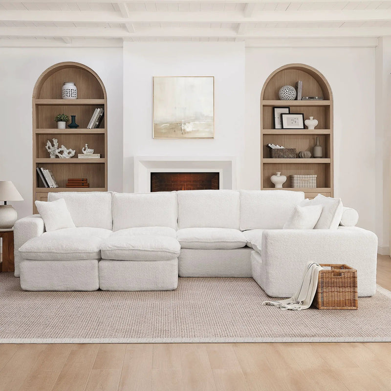 Sectional Sofa With Moveable Ottoman by Unique Piece Furniture
