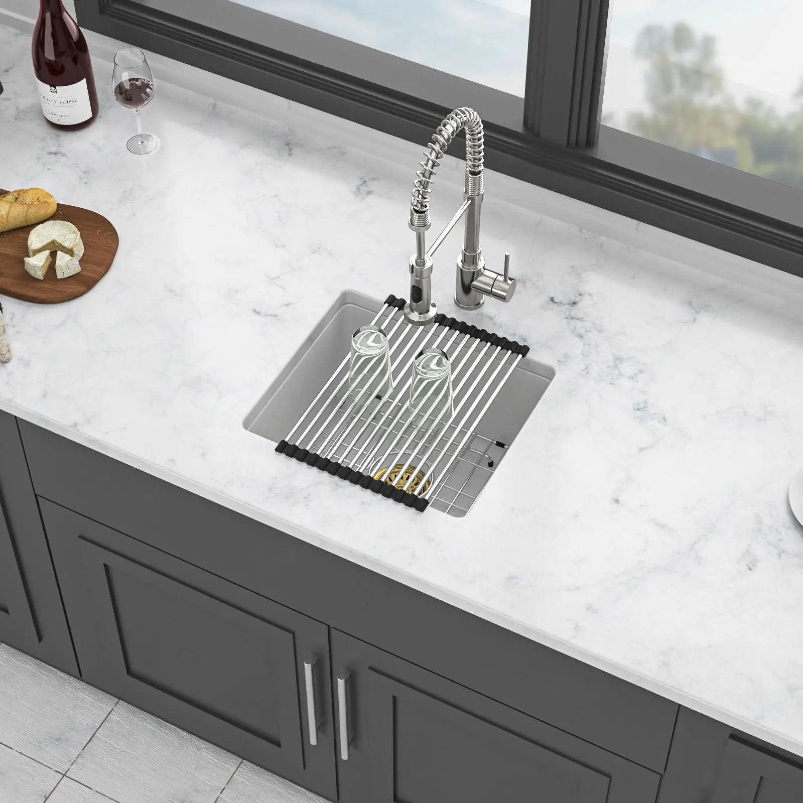 Modern Quartz Kitchen Sink Undermount Granite Composite by HouseOfZazla