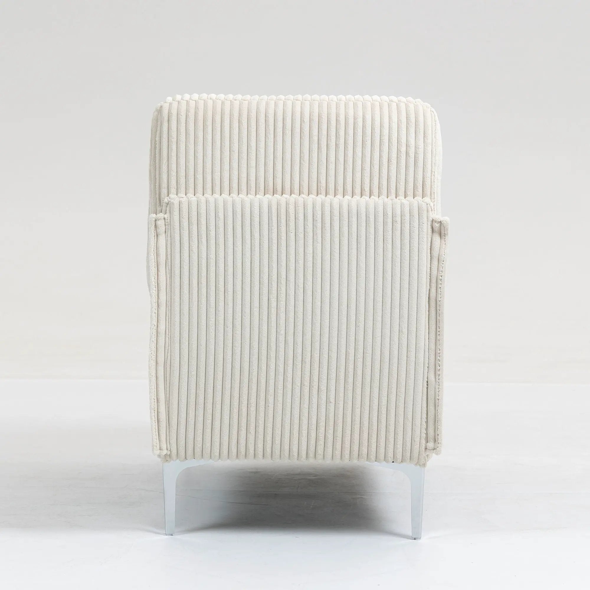 Single Couch Modular Armless Accent Chair With Back Cushion