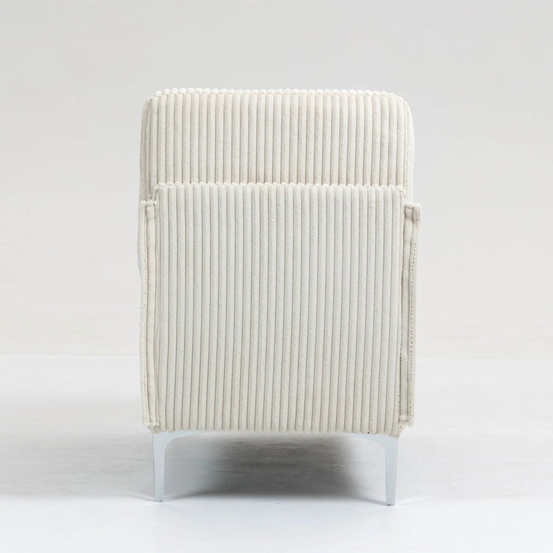 Single Couch Modular Armless Accent Chair With Back Cushion