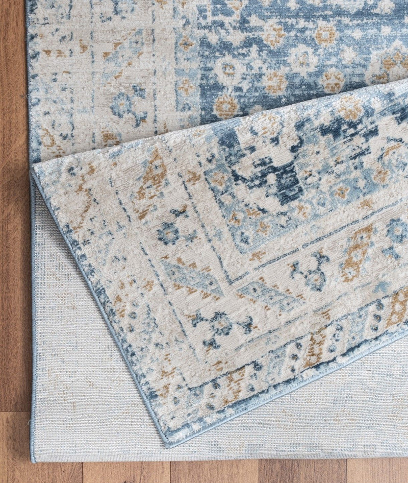 Noble - 5'3" X 7'3" Area Rug - Blue, Polyester by HouseOfZazla