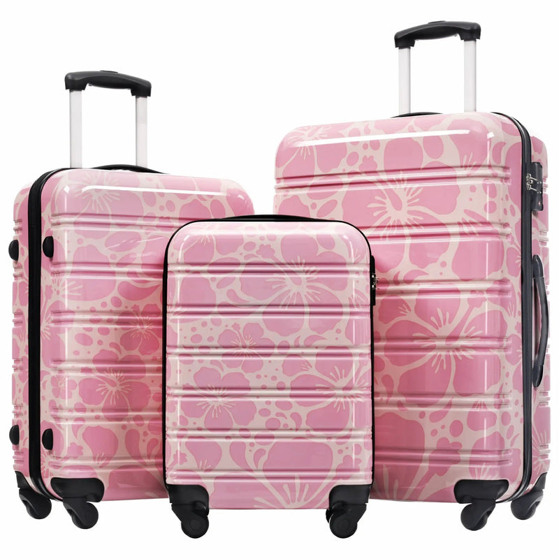 Hardshell Luggage Set 3-Piece Spinner Suitcases with TSA Lock by HouseOfZazla