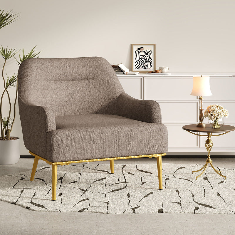 Modern Elegance Accent Chair With Curved Backrest by HouseOfZazla
