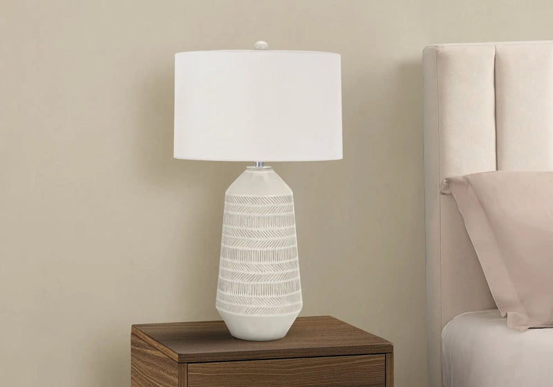 Contemporary Lighting Table Lamp - Ceramic Cream by HouseOfZazla