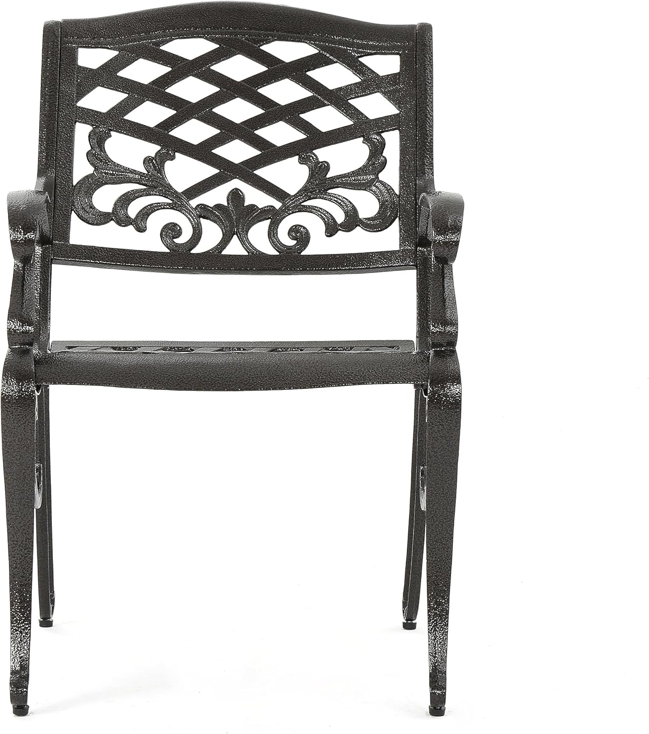 Ravenna 6-Person Metal Patio Dining Set with Rectangular Table by HouseOfZazla